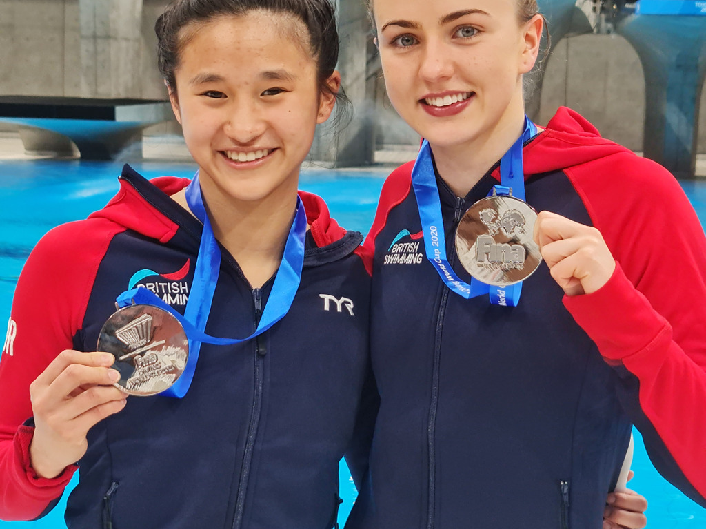 Alleyn's sixth-former Eden Cheng and diving partner Lois Toulson