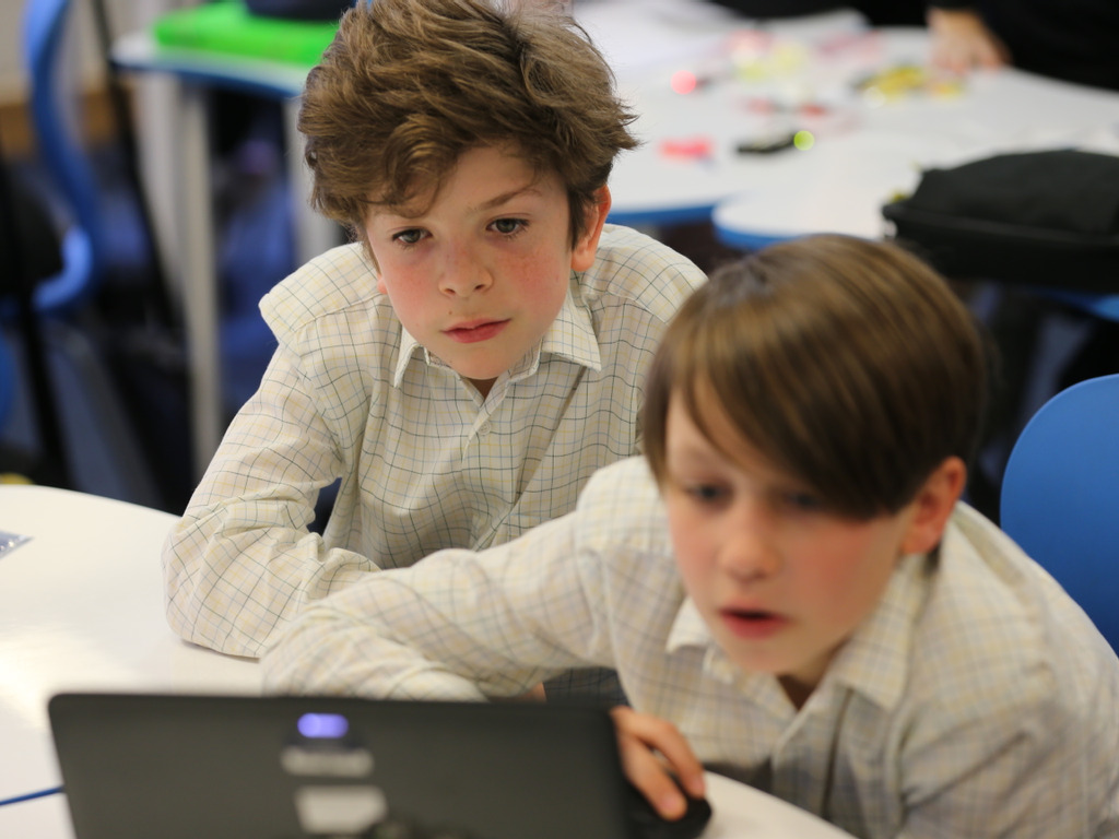 Amesbury pupils receive their own laptops.
