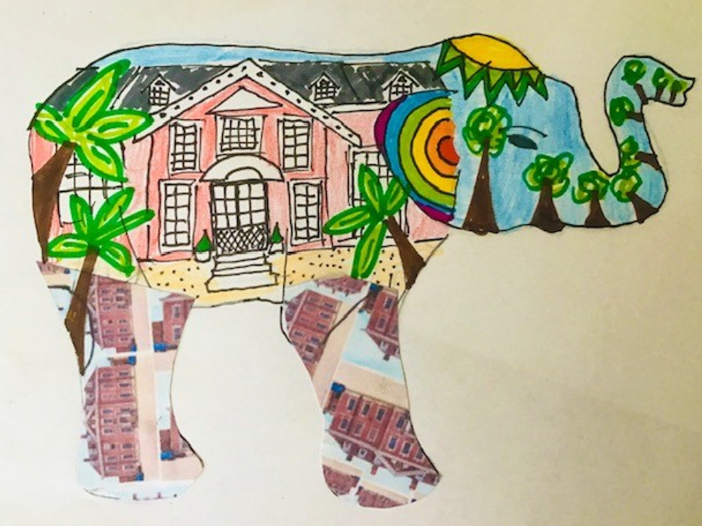 Beechwood Park School's elephant sculpture design