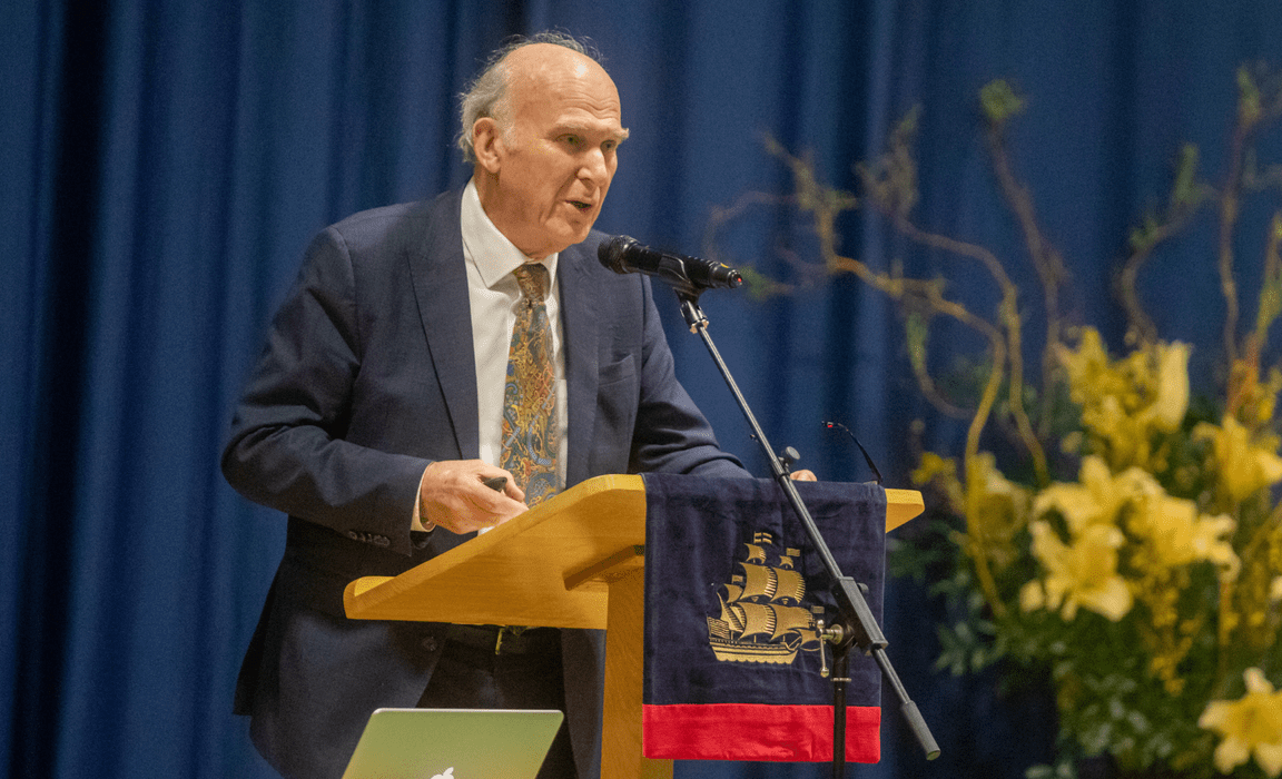 Sir Vince Cable visits Churcher's College