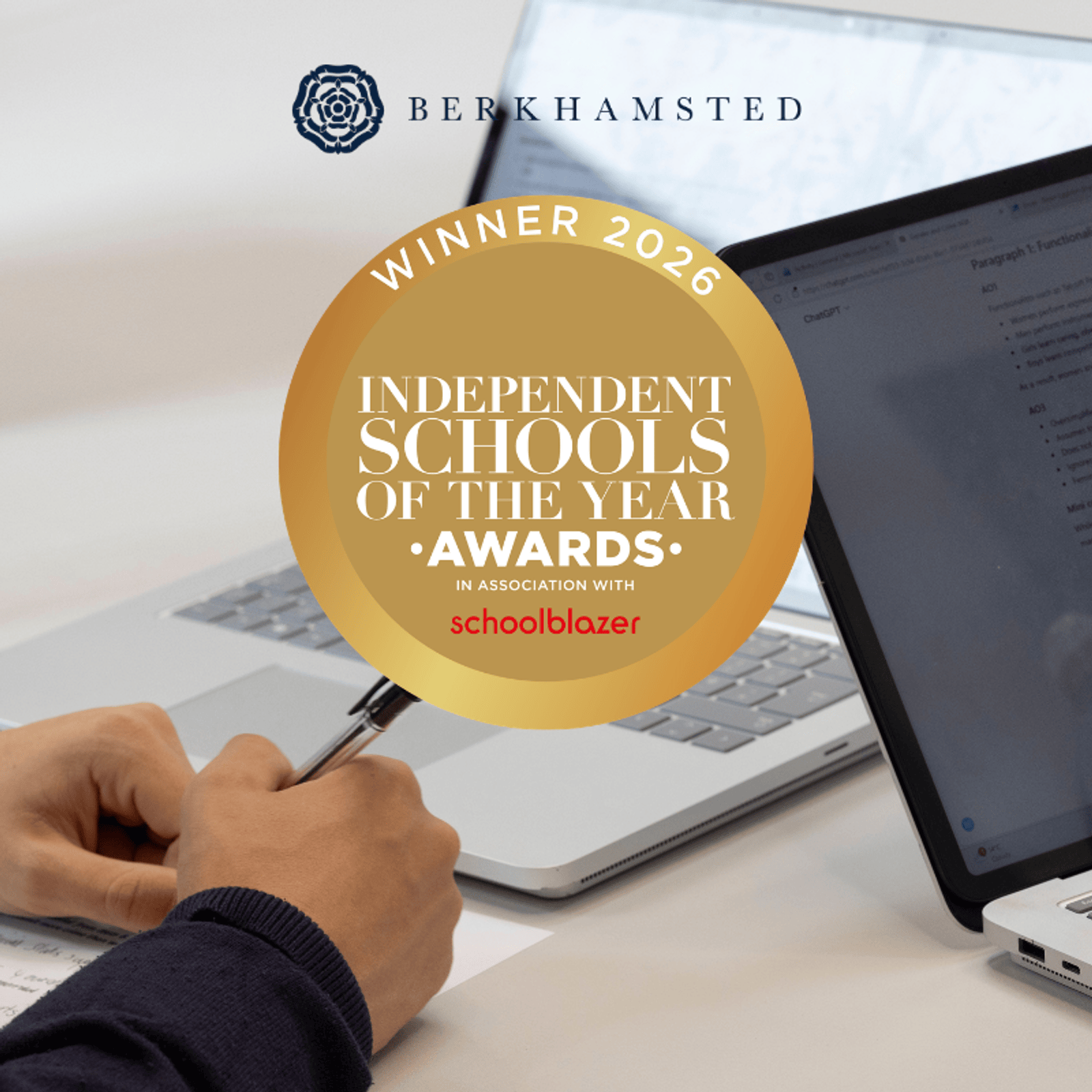 Berkhamsted wins National Award for Education Technology
