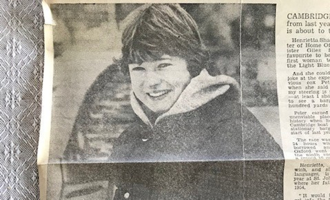 Henrietta, first female to cox for Cambridge in the Boat Race
