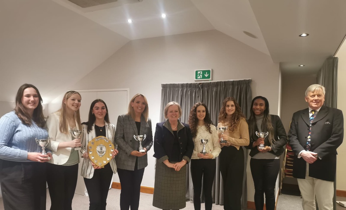 Kilgraston School's Young Enterprise Regional finalists bagging first prize with their 'Jute Joy' mindfulness bags