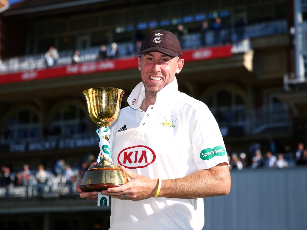 Rikki Clarke with the County Championship trophy