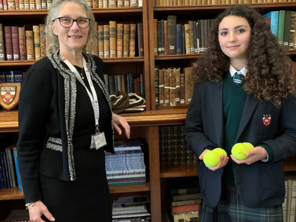 Mrs Sanchez, Head at Mill Hill School pictured with Naomi, Pupil at Mill Hill School