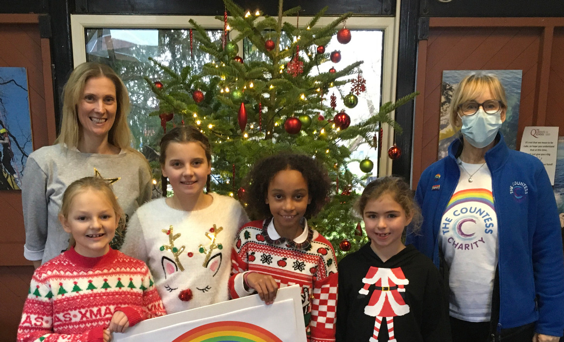 Lower School pupils with Countess of Chester Blue Skies Appeal
