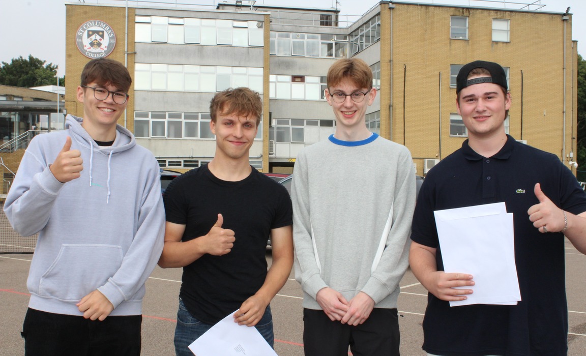 St Columba's celebrates top A level results