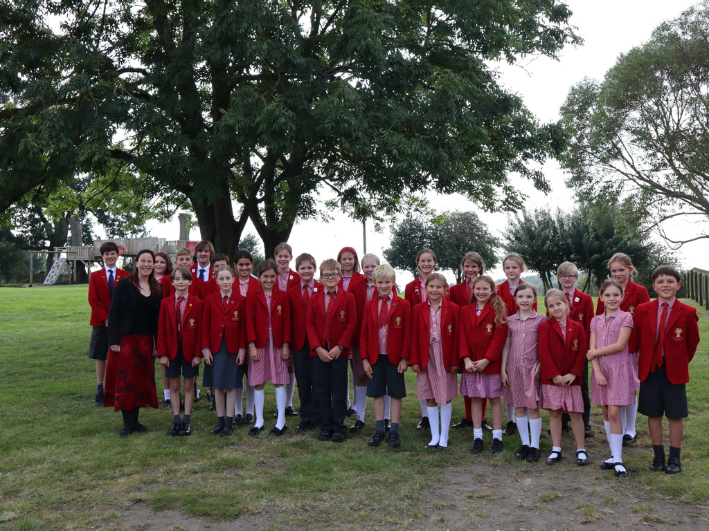 St Francis Head of Drama Abby Bracken with the LAMDA award winners