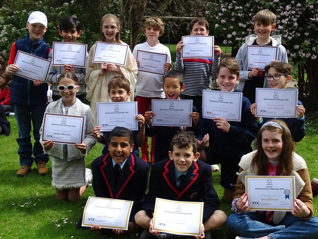 Some of the 39 winning students pictured with their certificates