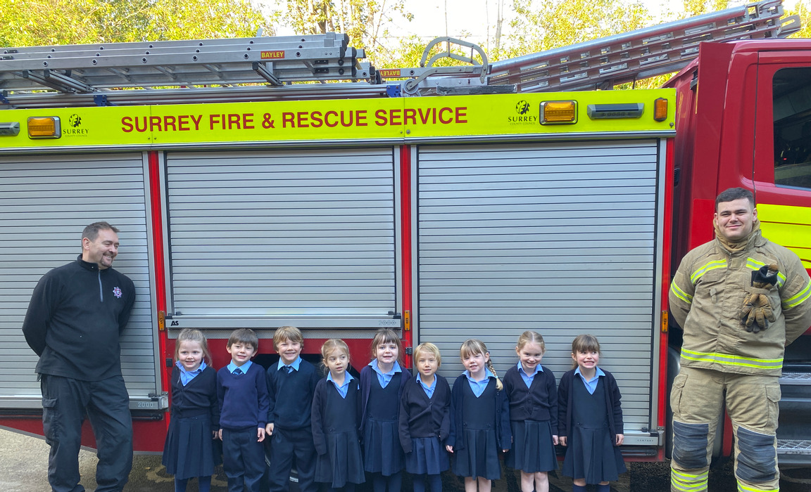St Ives School pupils enjoy visit from Surrey Fire and Rescue