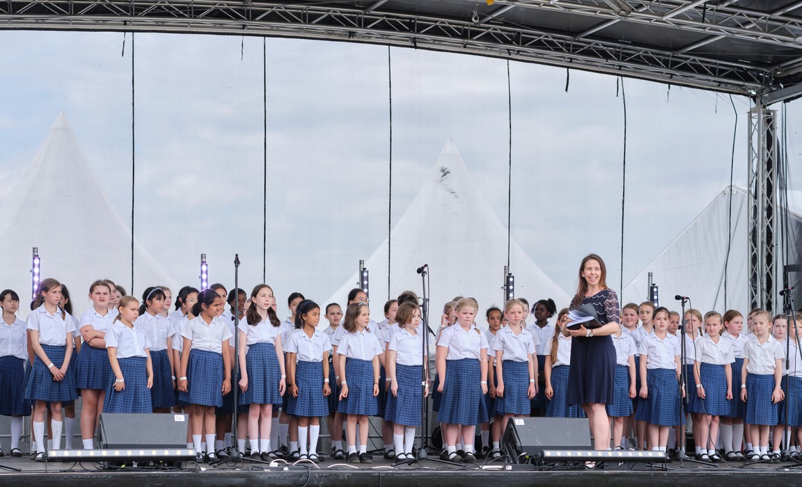 St Mary’s Cambridge choir sings at Cambridgeshire County Day