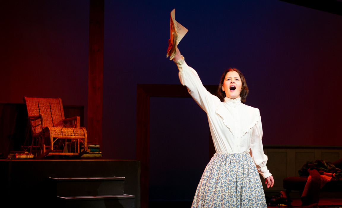 Jo March, aspiring writer and central character of Little Women,played by Bonnie B