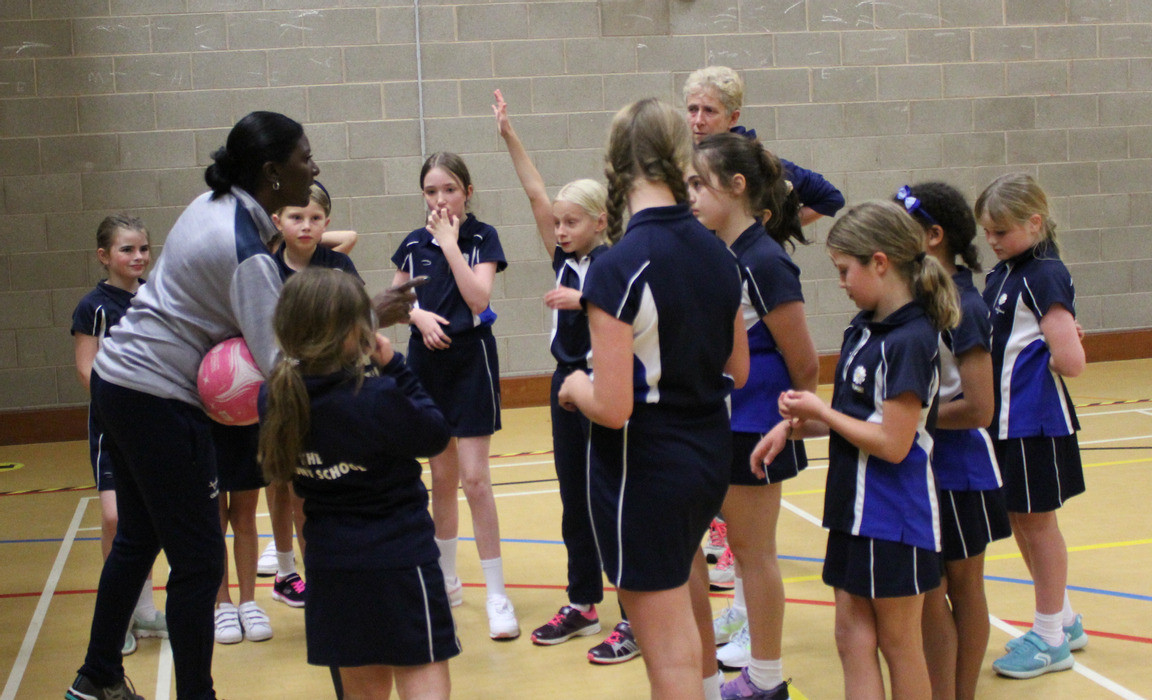 Leeds Rhinos Netball coaches at The Mount School York