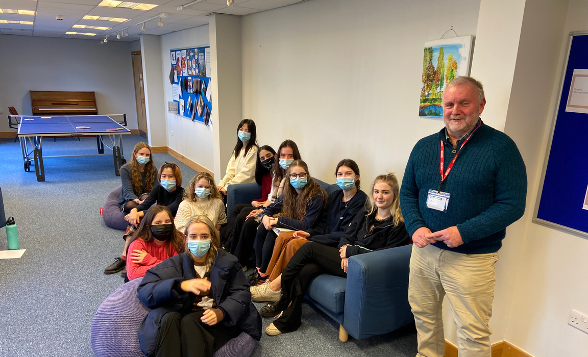 Nigel Bidgood FRGS with spoke with some Year 13 (College II) students at The Mount about a Borealis expedition this summer