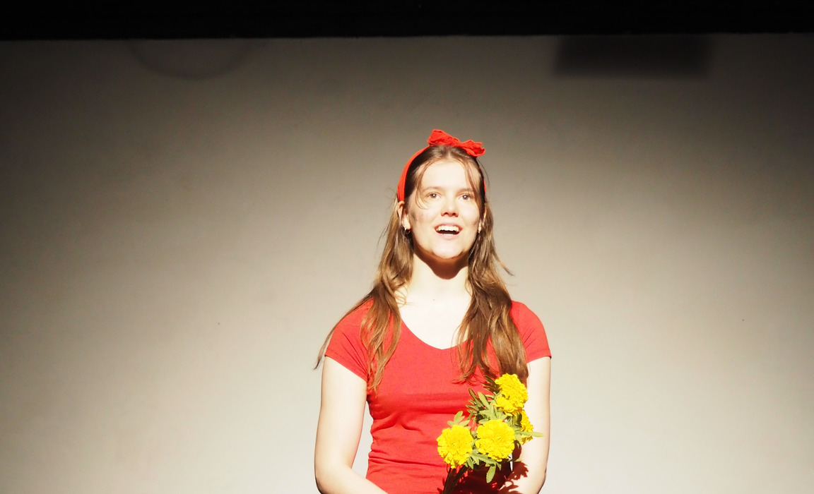 Tilly, Year 12, on stage