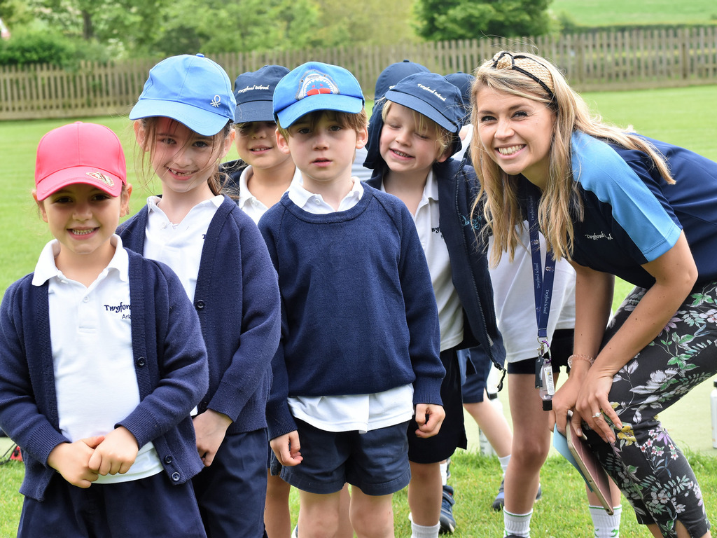 Reception getting ready for the Sponsored walk
