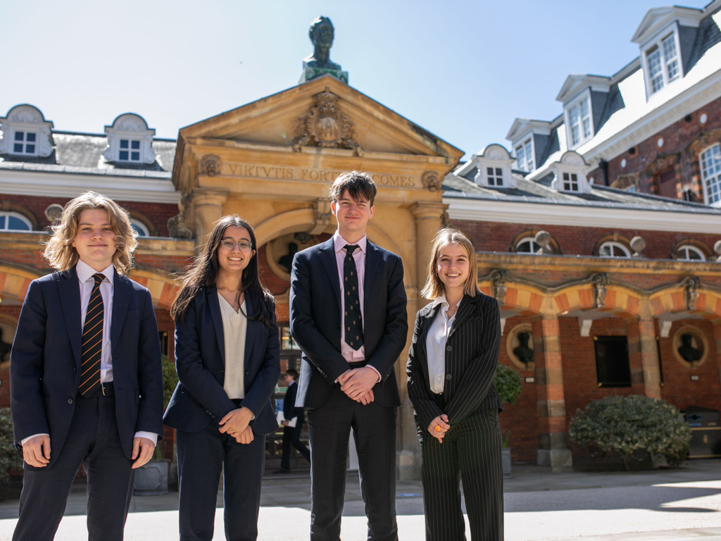 Debating Champions Arthur Grigg, Anjali Darling, Atticus Christie-Miller and Charlotte Grigg